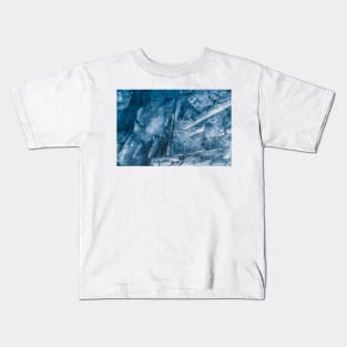 Blue Frozen Ice Shards in Winter II Kids T-Shirt